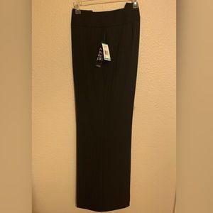 Kasper Pinstriped Black Pants